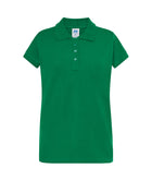 Polo piqué para mujer de manga corta