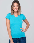 CAMISETA CUELLO DE PICO MUJER REGULAR - mr-personaliza