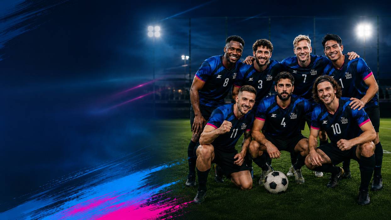 Equipaciones deportivas personalizadas con nombre, dorsal y escudo
