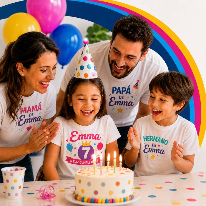 Camisetas personalizadas para cumpleaños y eventos